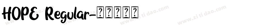 HOPE Regular字体转换